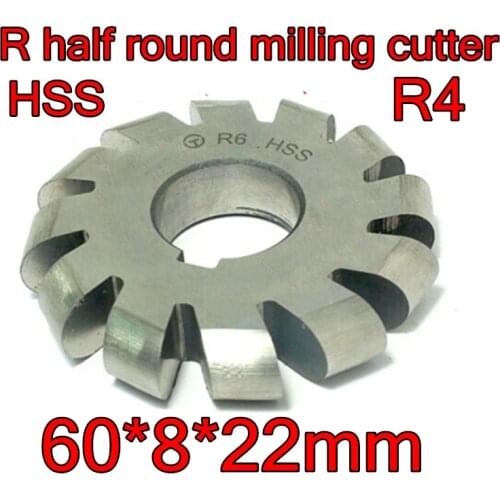 R4 60*8*22mm Inner hole HSS Convex Milling Cutters R half round milling cutter Free shipping