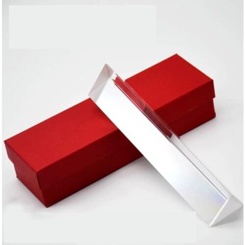 Rainbow Crystal Prism 40*40*180mm Triangular Prism Large Rainbow Photo Gift Experimental Equipment Optical Glass