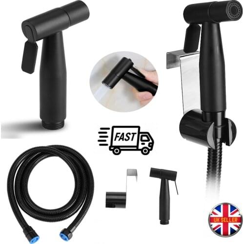 Stainless Steel Black Bidets Bathroom Hand Shower Bidet Toilet Sprayer Hygienic Shower Bidet Tap Wall Mount Bidet Faucet