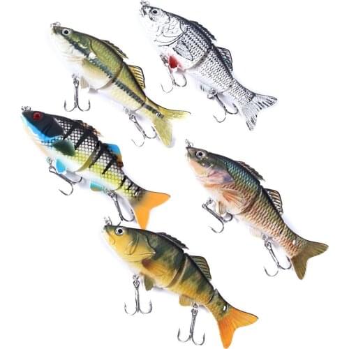 New Joint 10cm 18g 3 Segments Fishing Lure Triple Hook 3 Articulated Artificial Bait Hard Wobblers pesca tackle 3D Eyes Sections