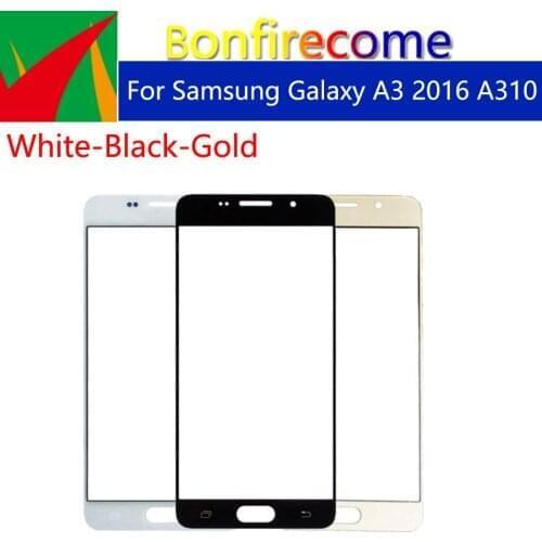 4.7" A310 TouchScreen For Samsung Galaxy A3 2016 A310 SM-A310F A310F SM-A310F/DS Touch Screen Front Glass Panel Outer Glass Lens