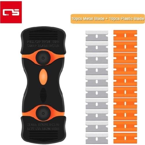 Scraper Razor Blade Replaceable Metal Plastic Blades Cleaner Scraper for AUTO Window Sticker Labels Caulk Adhesive Paint Removal