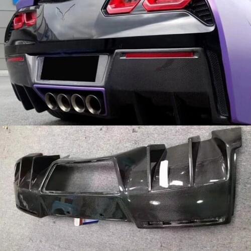 Carbon fiber integrated design style rear diffuser for 2014, 2015, 2016, 2017 Corvette C7