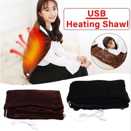 45x80cm Winter Warm Home Electric Warming Heating Blanket Pad Shoulder Neck Mobile Heating Shawl USB Soft 5V 4W Health Care