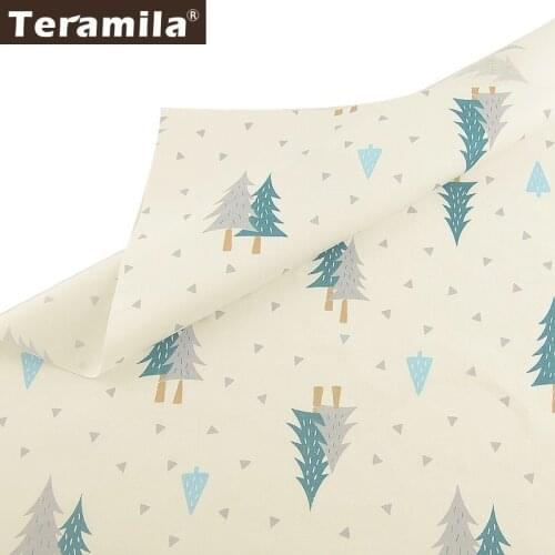Teramila Telas Trees Design 100% Cotton Twill Fabric Meter Cloth DIY Handmade Patchwork Quilts Dress Tissus Bedsheet Curtains
