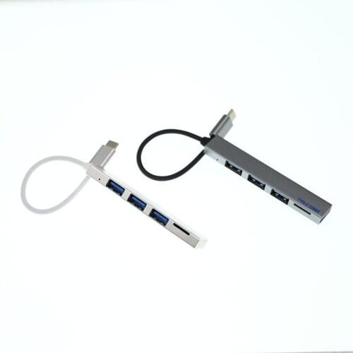 USB Hub 3.0 High Quality Type-C To 4 USB C Hub Expander Ultra-Thin Mini Portable 4-Port USB Type C Hub