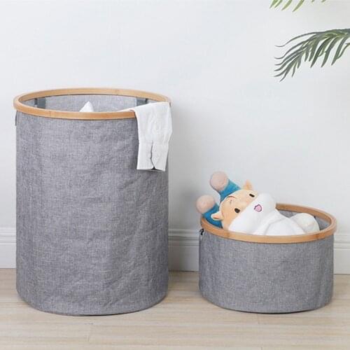 Capacity Laundry Clothing Basket Water-Resistance Bin Cotton Dirty Clothes Toy Storage Pocket Washing Machine