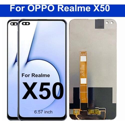 6.57" For OPPO Realme X50 LCD Display Touch Screen Digitizer Panel Glass Assembly For realme x50 RMX2051 5G lcd