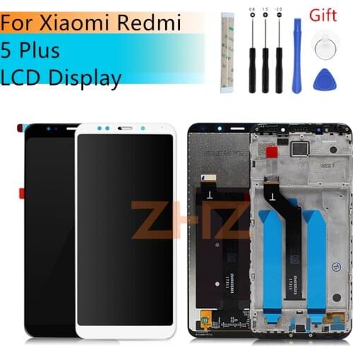 For Xiaomi Redmi 5 Plus LCD Display Touch Screen Digitizer assembly with Frame screen replacement Repair Parts