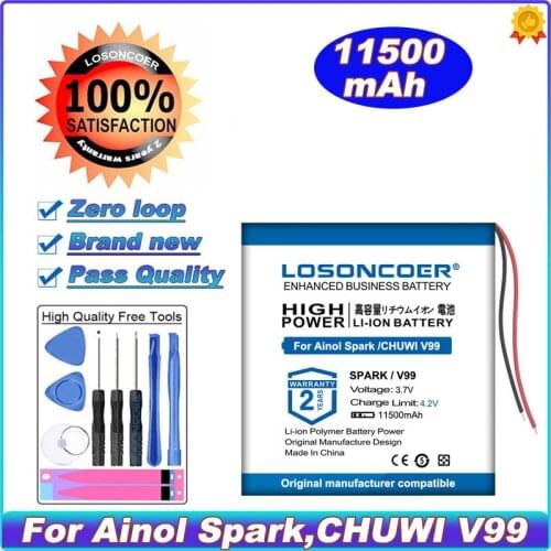 LOSONCOER High Capacity 11500mAh Battery For Ainol Spark,CHUWI V99 9.7" 10.1" Tablet PC