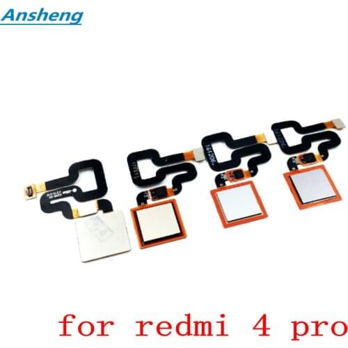 Ansheng Fingerprint sensor Scanner Home Button Return Key Flex Cable For Xiaomi redmi 4 pro/redmi 4 Cell Phone