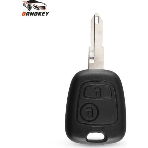 Dandkey Replacement Remote Key Fob Case Car Shell For Peugeot 107 206 207 306 307 407 2 Buttons Uncut Blank Key Cover NE73 Blade