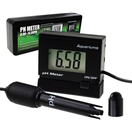 Digital pH Monitor Meter ATC 0~14.00pH Replaceable Electrode Probe BNC Water Quality Monitoring Tester Kit Aquarium Hydroponics