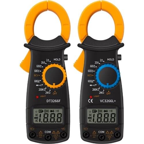 VC3266L LCD Digital Clamp Multimeter AC DC Volt Voltage Amp Ohm Electronic Tester Meter Live Wire Identification