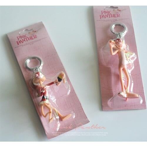 12piece 8cm Action & Toy Figures Pink Panther Cute Doll Micro Landscape Decoration Cartoon Naughty Leopard Model For Child Gift