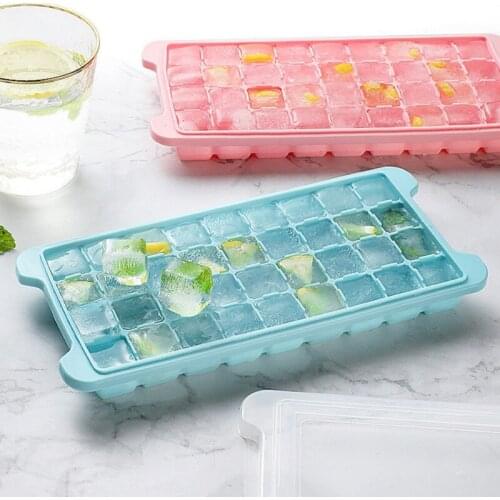 Ice Grid Mold With Cover Ice Cubes Die-made Ice Box Cubes Grid Kitchen Tool Decor Room Accessories