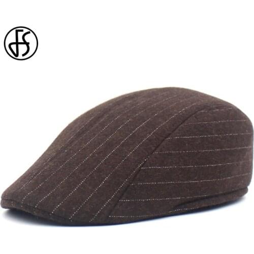 FS 2020 Spring Cotton Flat Cappello Peaky Blinder Berets For Men Women Vintage Striped Sun Caps With Visor Newsboy Beret Hat