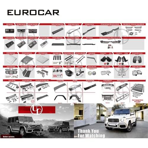 G CLASS W463 auto parts g500 g63 g350 bumper grille exhaust g wagon carbon parts g500 bonnet