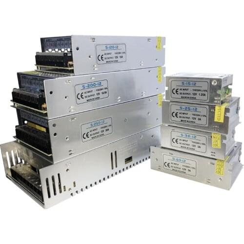 Power Supply DC 12V 1A 2A 3A 5A 10A 16.5A 20A 30A Lighting Transformer For LED Strip Light Switching Power Adapter Driver