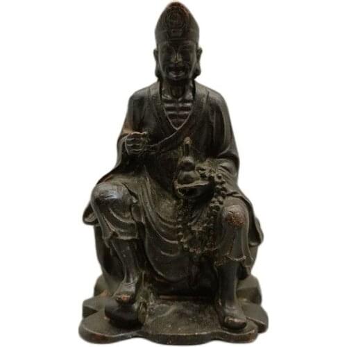 Chinese Tibet Buddha Bronze Statue Jigong Old Copper Statue
