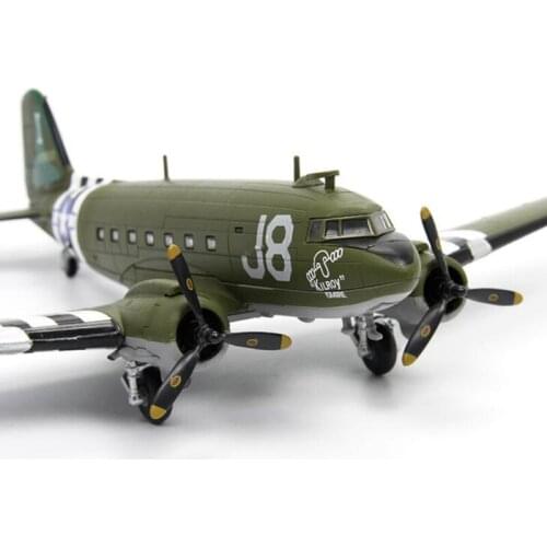 Diecast 1/100 Scale C47 Transport Aircraft Airfreighter Conveyor Plane Military Aircraft Airplane Model Toys Collection Souvenir