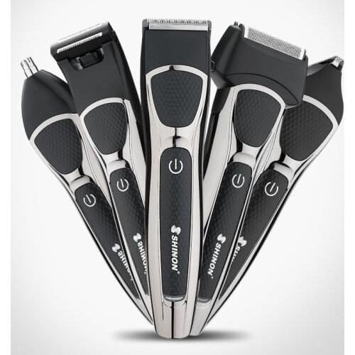 Shinon 5 in 1 hair trimmer set rechargeable hair clipper electric shaver razor nose hair trimmer beard trimmer hair carving