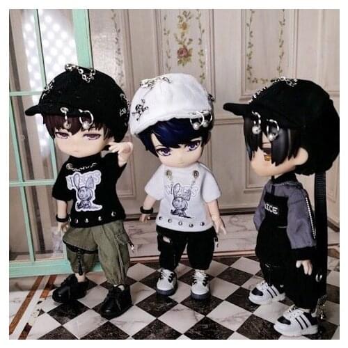OB11 P9 baby suit reversal black and white doll clothes suit doll accessories