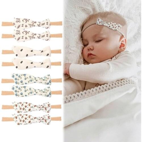 Floral Bow Hedabands Cute Hair Hoop For Kids Baby Girls Turban Hairband Bowknot Girls Bow Headband Hair Head Band Accessories