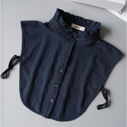 Autumn winter new European chiffon square lace crochet false female Embroidery Lace Fake Collar Pearl Bead Crystal Peter Pan