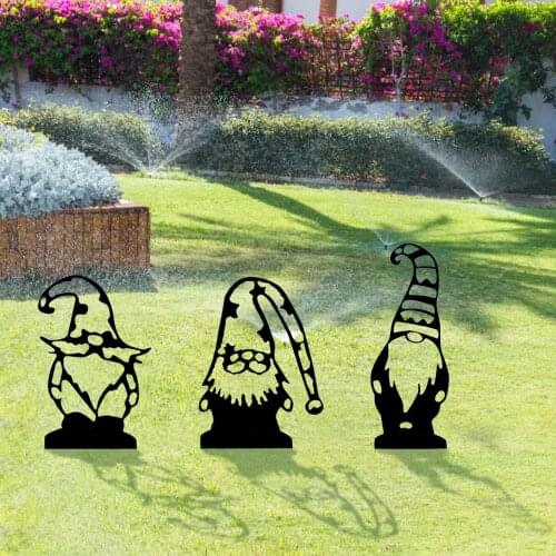 Easter Steel Tree Branch Gnomes Decoration Garden Art Gnome Stake Easter Steel Decoration For Yard Lawn Pati