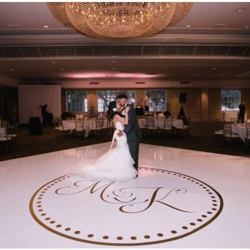 Personalized Custom Name Wedding Dance Floor Sticker Banquet Party Decoration Monogram Initials Letter Vinyl Wall Stickers Decal