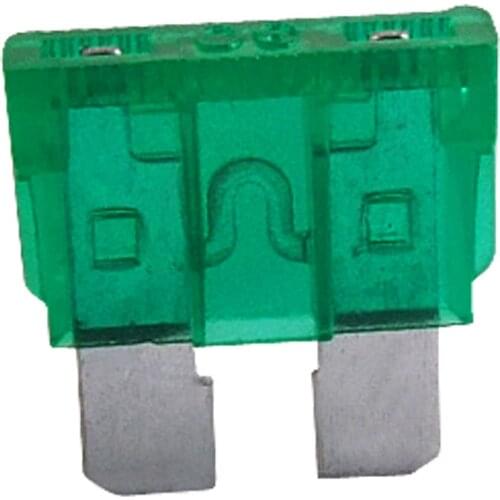 X Autohaux 10 Pcs Auto Fast Acting Type Middle Size Green Shell Blade Fuse 30A 32V