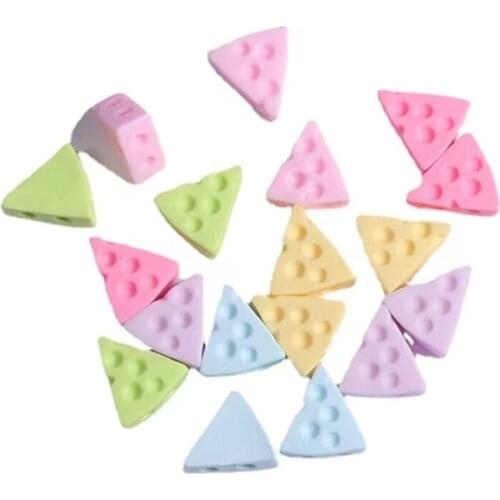 Fake Colorful Style Cheese Charms 6pcs Women Jewelry Diy Finding Food Cheese Charm Handmade Jewel Accessory