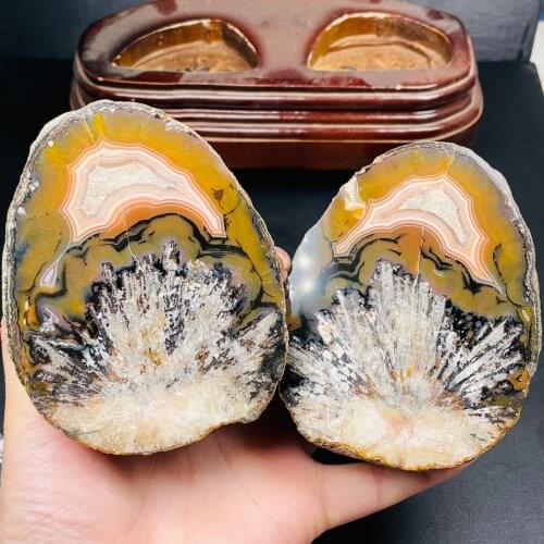 Natural Unique Peaks Agate Raw Stone Mineral Healing Home Decoration