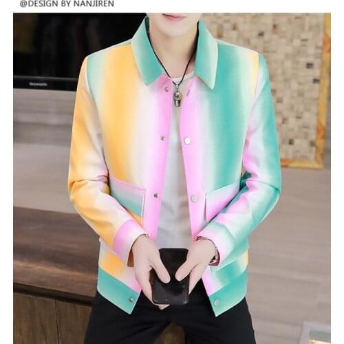 Spring Autumn Mens Casual Safari Style Jacket Mixed Color Turn-down Collar Men Clothing Size M-XXXL Outwear