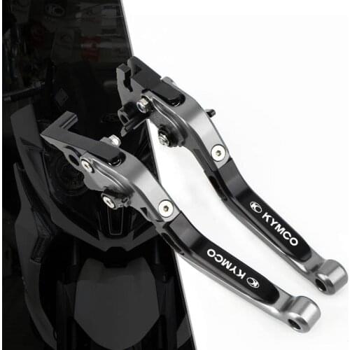 For KYMCO XCITING 250 300 500 400 DOWNTOWN 125/200/300/350 Motorcycles Folding Extendable Brake Clutch Levers Aluminum