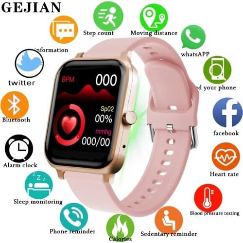 GEJIAN 2021 New Smart Watch Men Full Touch Fitness Tracker H10 1.54 inch IPX7 waterproof Women Smartwatch for Xiaomi phone