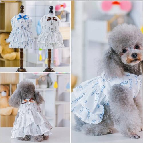 Warm Winter Dog Dress Coat Fleece Denim Top Princess Dog Jacket Clothes for Small Dogs Tulle XS S M L XL