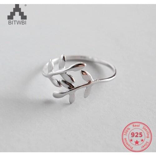 925 Sterling Silver Olive Open Rings For Women Original Handmade Lady Sterling Silver Rings Jewelry