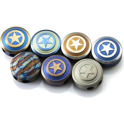 1PC Titanium Alloy Knife Beads EDC Shield Lanyards Accessories DIY Multi Tools Double Hole Paracord Beads Accessories Tools