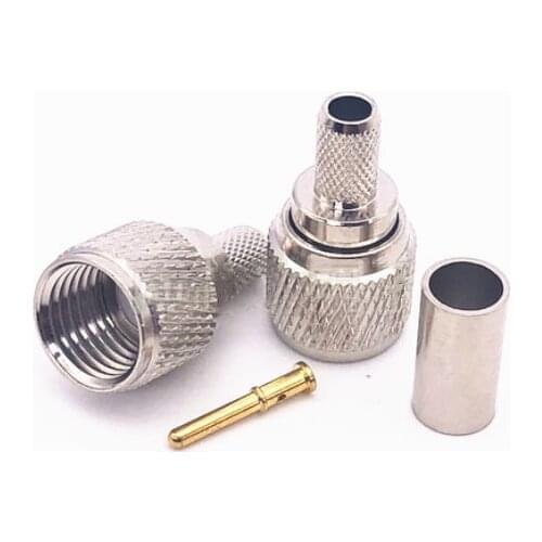 10PCS MINI UHF Male Crimp for RG58 RG142 RG223 RG400 LMR195 RF Coaxial Straight Connector