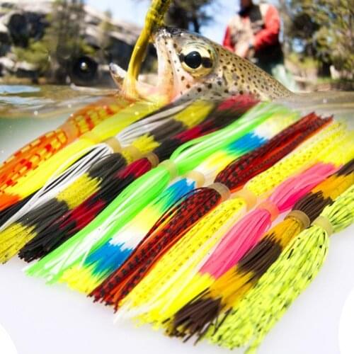 12Pcs Portable Bait Eye-catching Compact Silicone Bait Lure Thread Bundle for Predatory Fish Vivid Color Practical Bearded Bait