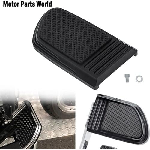 1XMotorcycle Brake Pedal Pad Black For Harley Softail Fatboy FLSTF 1986-2017 Touring Electra Road Glide 1980-2018 Dyna FLD 12-16