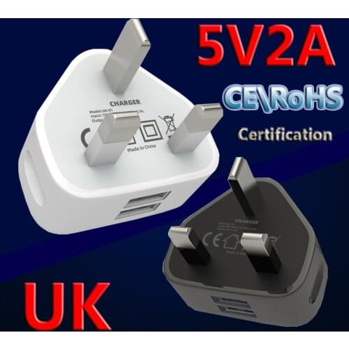 UK Phone Charger Adapter For Iphone Samsung Cargador Usb Mobile Adapters Carregador For Huawei Xiaomi Chargeur Portabler Phone