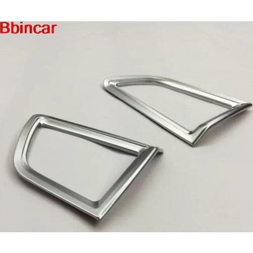 Bbincar Car Styling ABS Matte Interior Front Up Air Conditional Vent Frame Cover Trim AC Outlet Sticker 2PCS For Ford Edge 2015