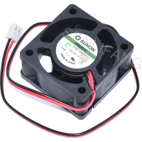 New For SUNON KDE1204PKV2 DC12V 0.6W 40x40x20mm Two Wires Silent Quiet Server Inverter Cooling Fan