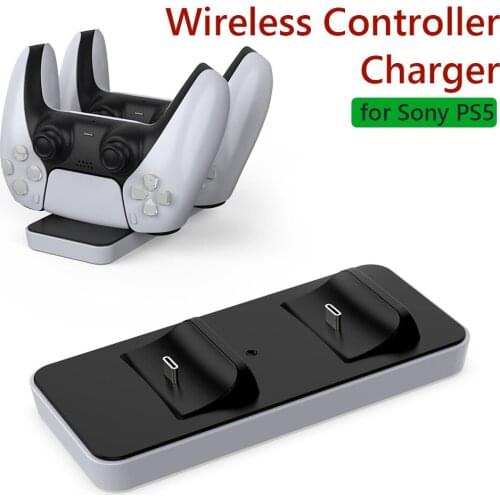 Dual Wireless Controller Charger Charging Station Cradle for Sony PS5 Gamepad Power Cradle Dock Game Accessories