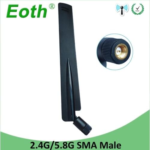 2.4GHz 5.8Ghz 5Ghz wifi Antenna 8dBi SMA Male Connector Dual Band 2.4G 5.8G 5G wi fi Antenne aerial wireless router antena