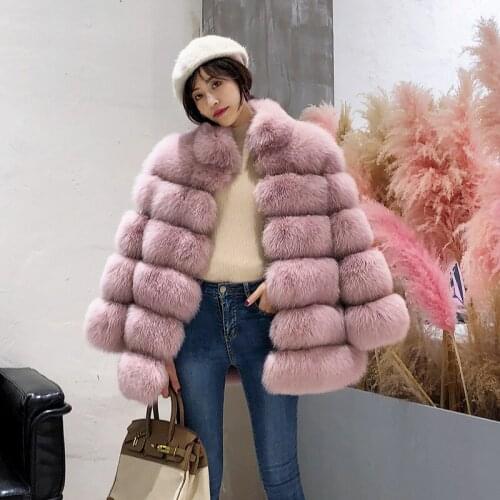 Coat Women Fluffy Faux Jacket Fall 2020 Winter Woman Fur Coats Pink Jackets Streetwear Manteaux Femme KJ202