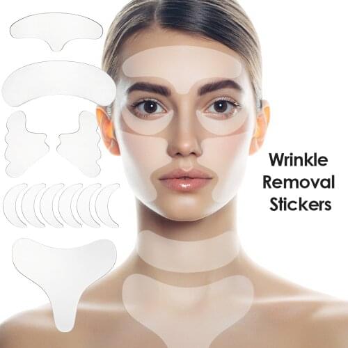 Reusable Silicone Wrinkle Remover Sticker Face Lifting Mask Forehead Neck Eye Chin Cheek Lines Anti Aging Patches Skin Care Tool